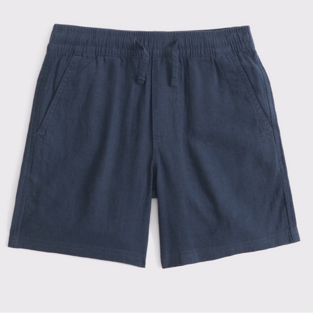 Abercrombie kids linen blend pull on shorts